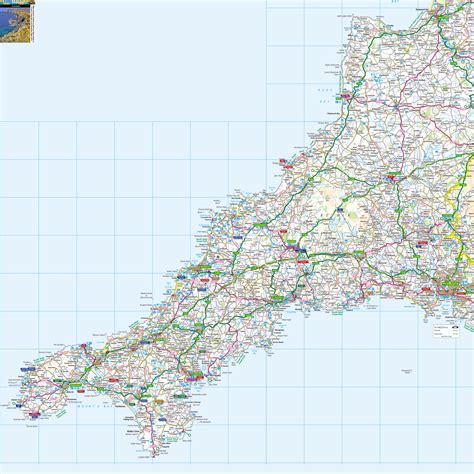 Printable Map Cornwall